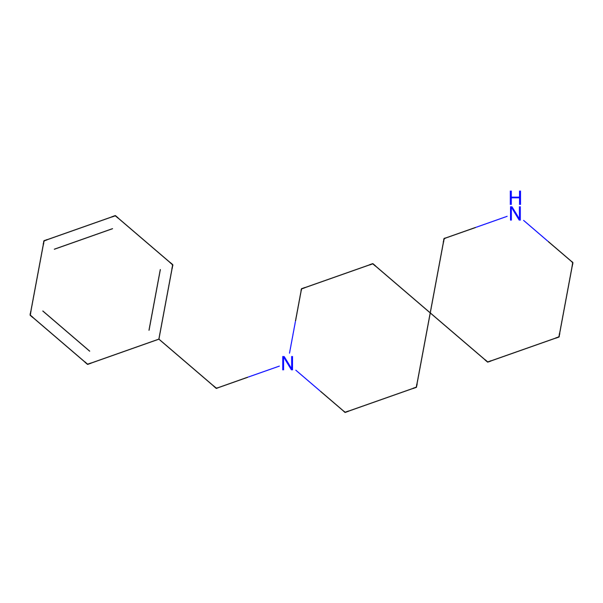 9-Benzyl-2,9-diazaspiro[5.5]undecane molecular structure, CAS 1198393-02-0