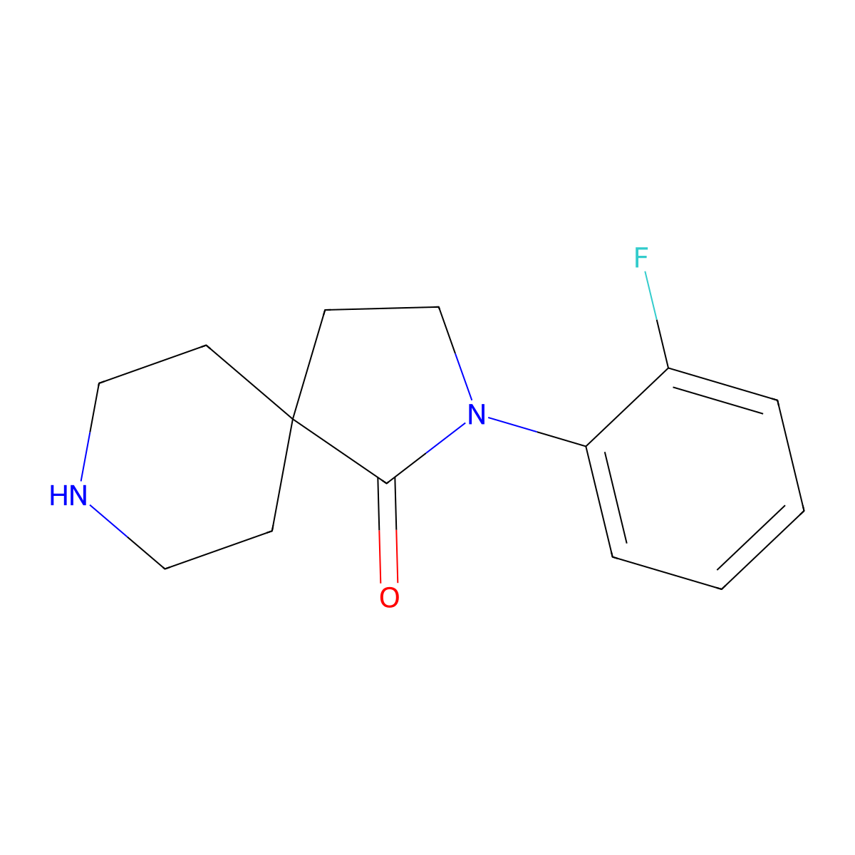 2-(2-Fluorophenyl)-2,8-diazaspiro[4.5]decan-1-one molecular structure, CAS 1198393-22-4