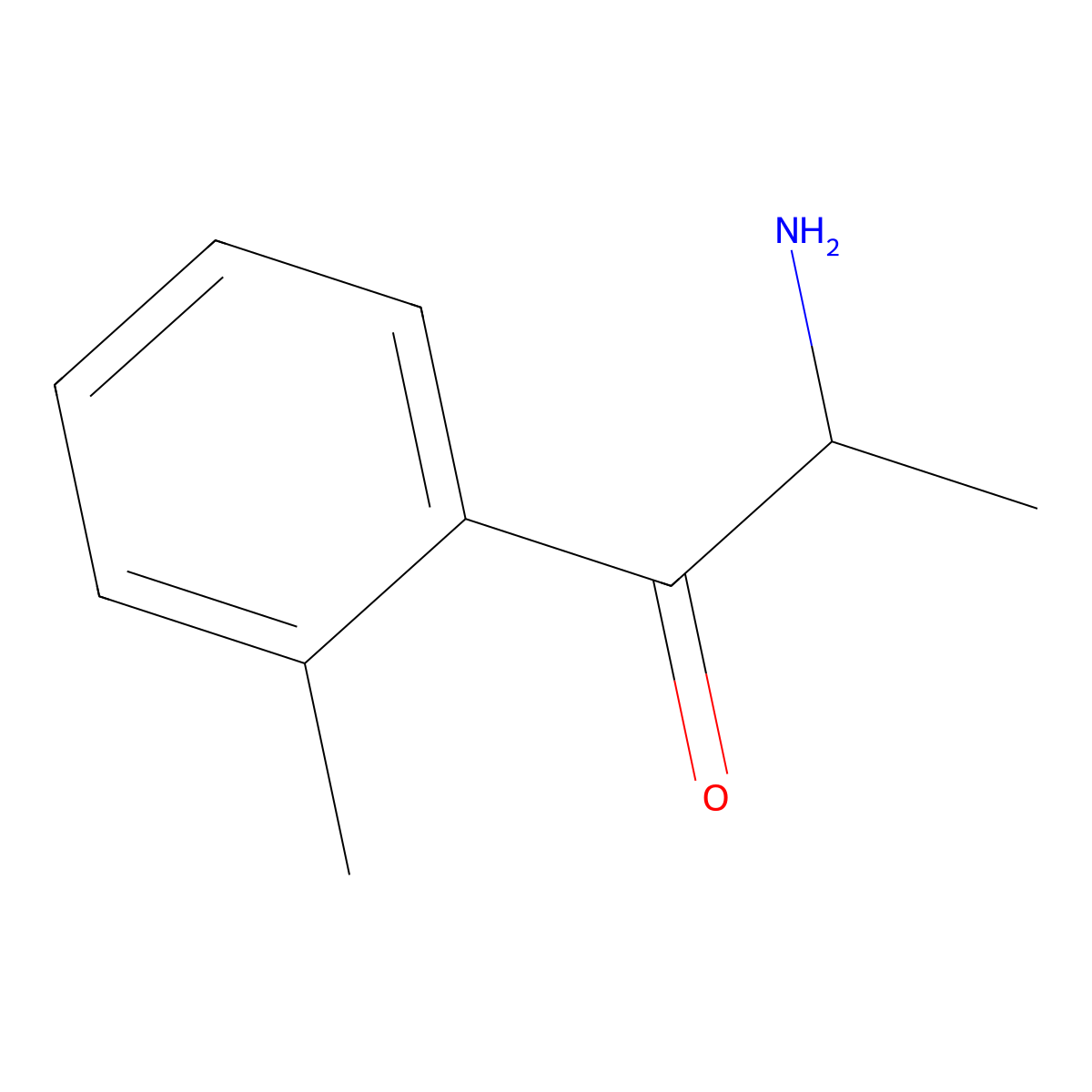 2-Amino-1-(2-methylphenyl)propan-1-one molecular structure, CAS 1198393-66-6