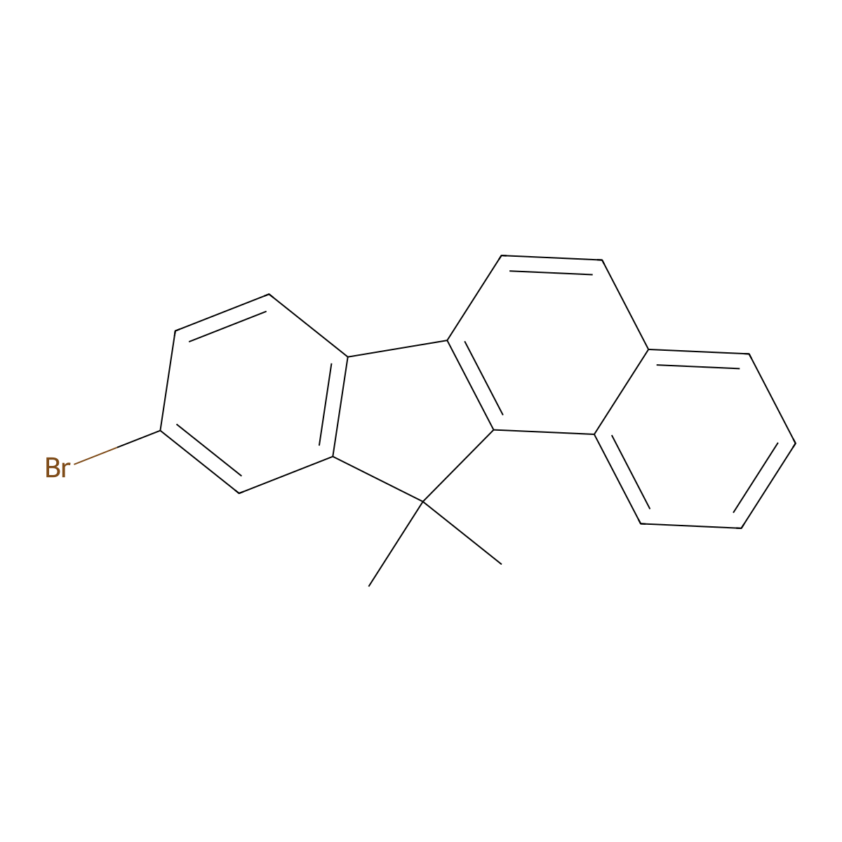 9-Bromo-11,11-dimethyl-11H-benzo[a]fluorene molecular structure, CAS 1198396-29-0