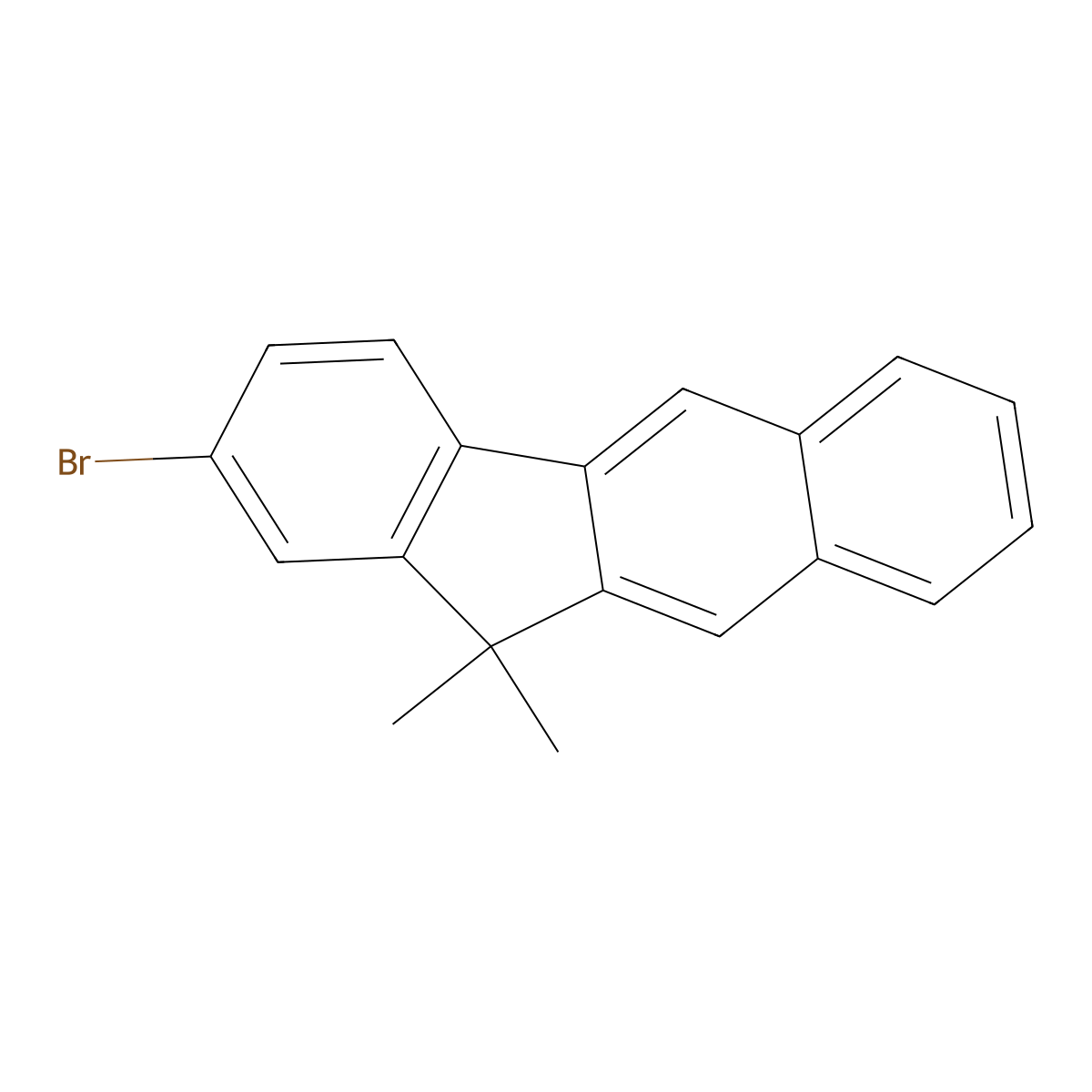 2-bromo-11,11-dimethyl-11H-Benzo[b]fluorene molecular structure, CAS 1198396-39-2