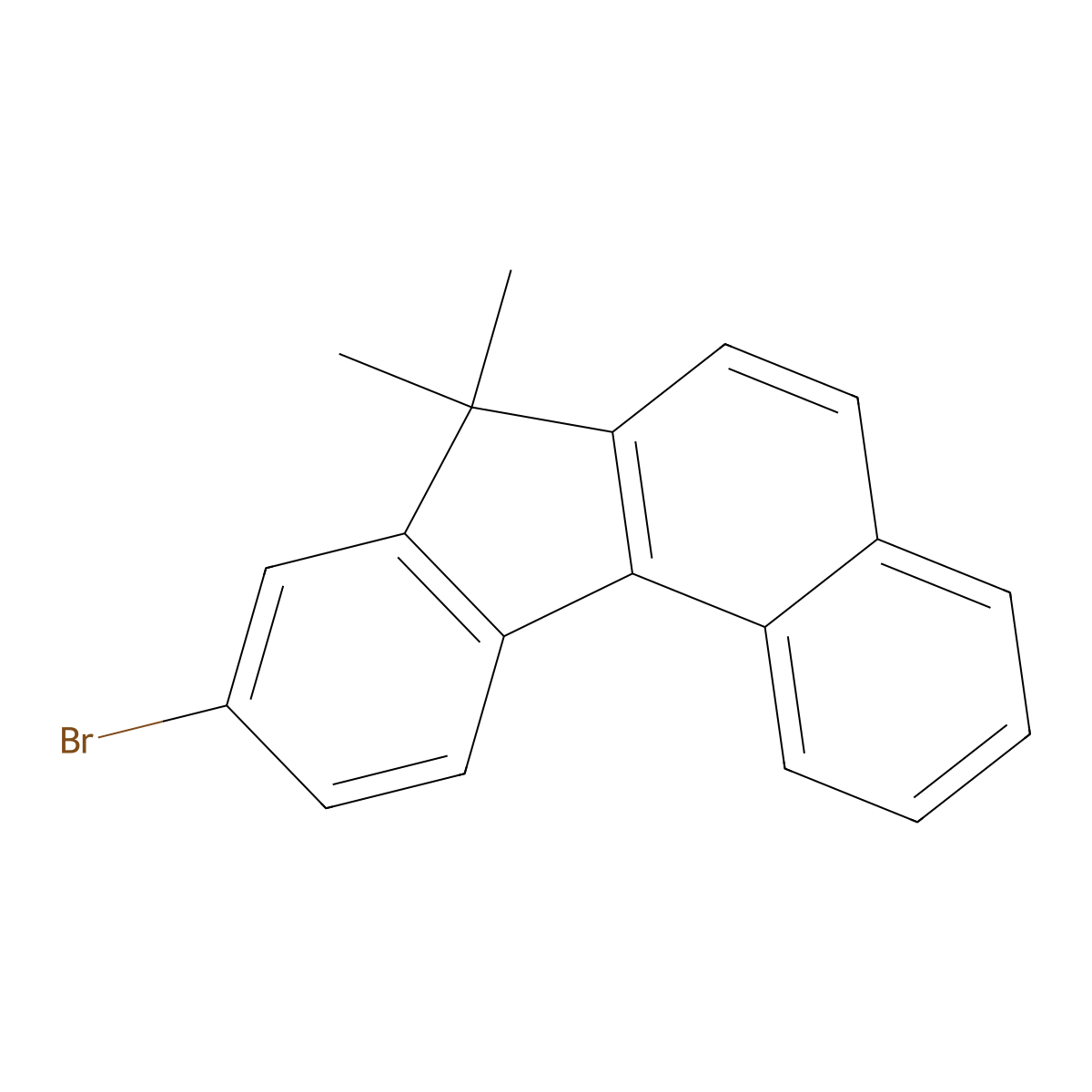 9-Bromo-7,7-dimethyl-7H-benzo[c]fluorene molecular structure, CAS 1198396-46-1
