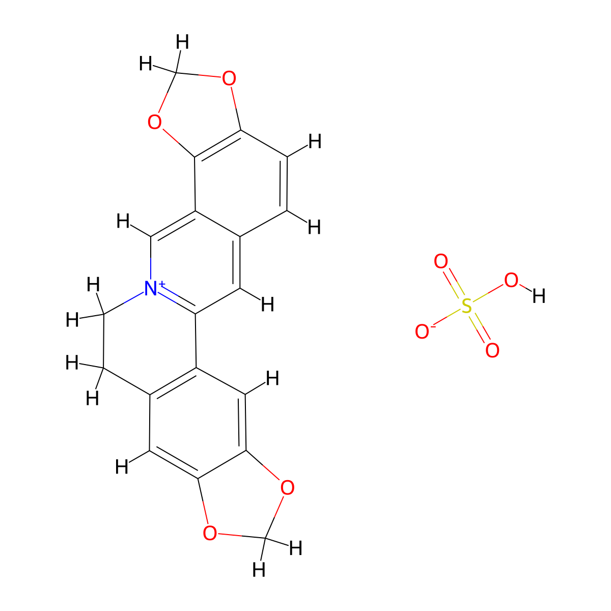 Coptisine sulfate molecular structure, CAS 1198398-71-8