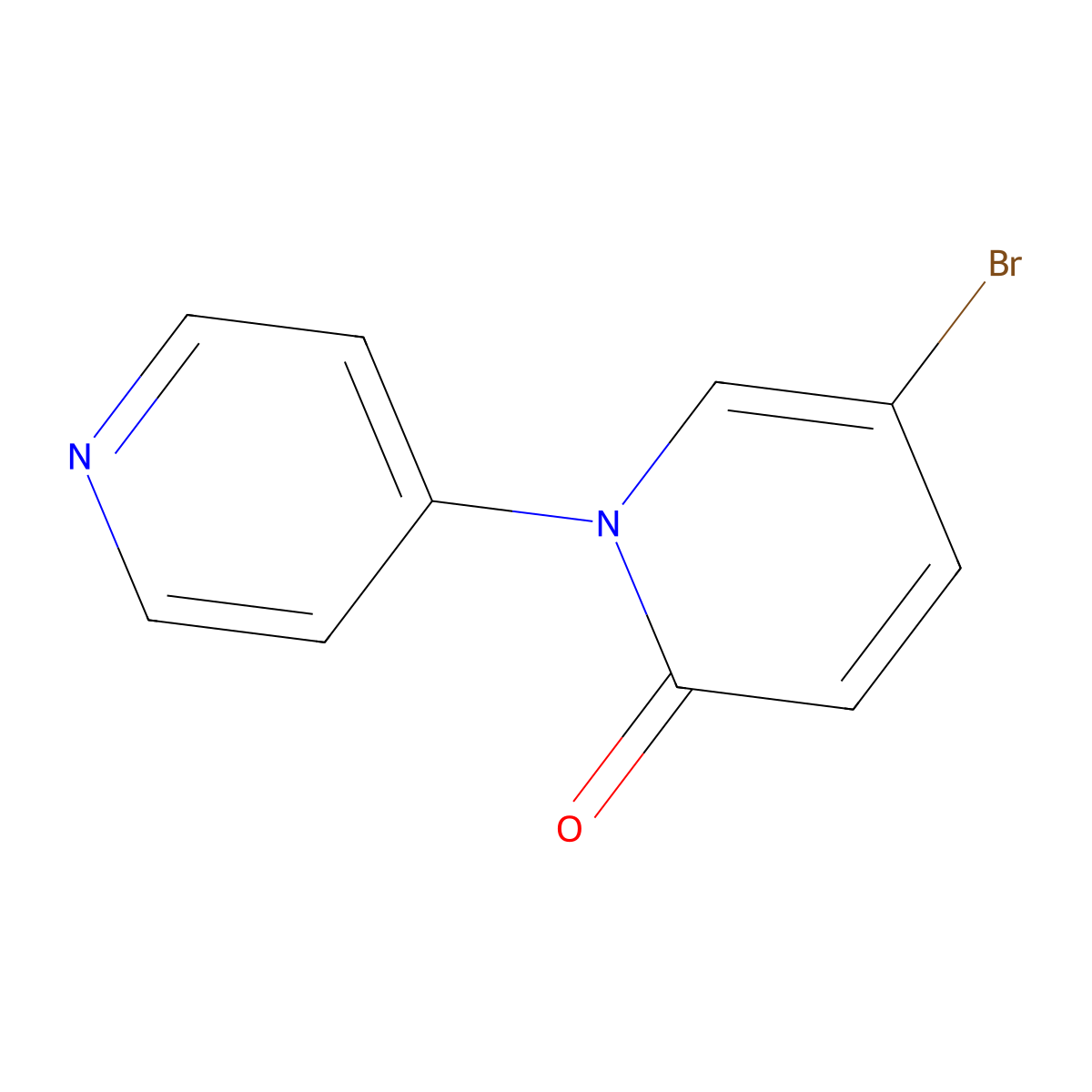 5-Bromo-1-(pyridin-4-yl)pyridin-2(1H)-one molecular structure, CAS 1198412-52-0