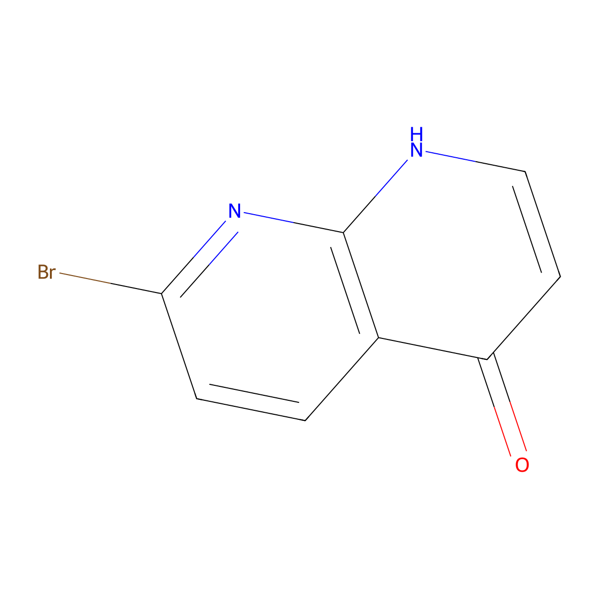 7-Bromo-1,8-naphthyridin-4(1H)-one molecular structure, CAS 1198413-17-0
