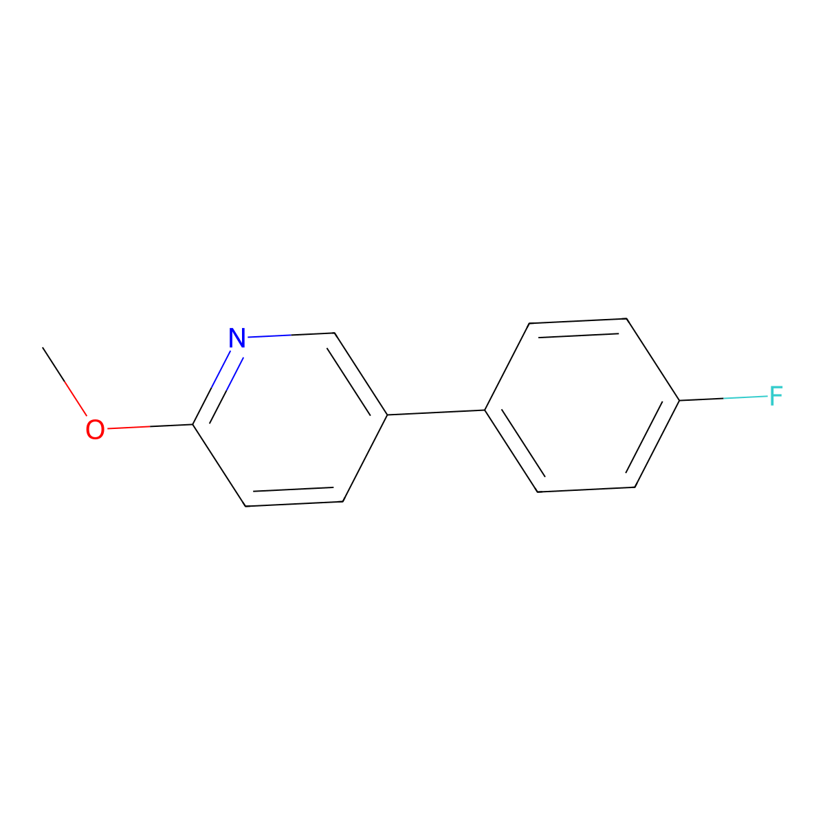 5-(4-Fluorophenyl)-2-methoxypyridine molecular structure, CAS 1198416-20-4