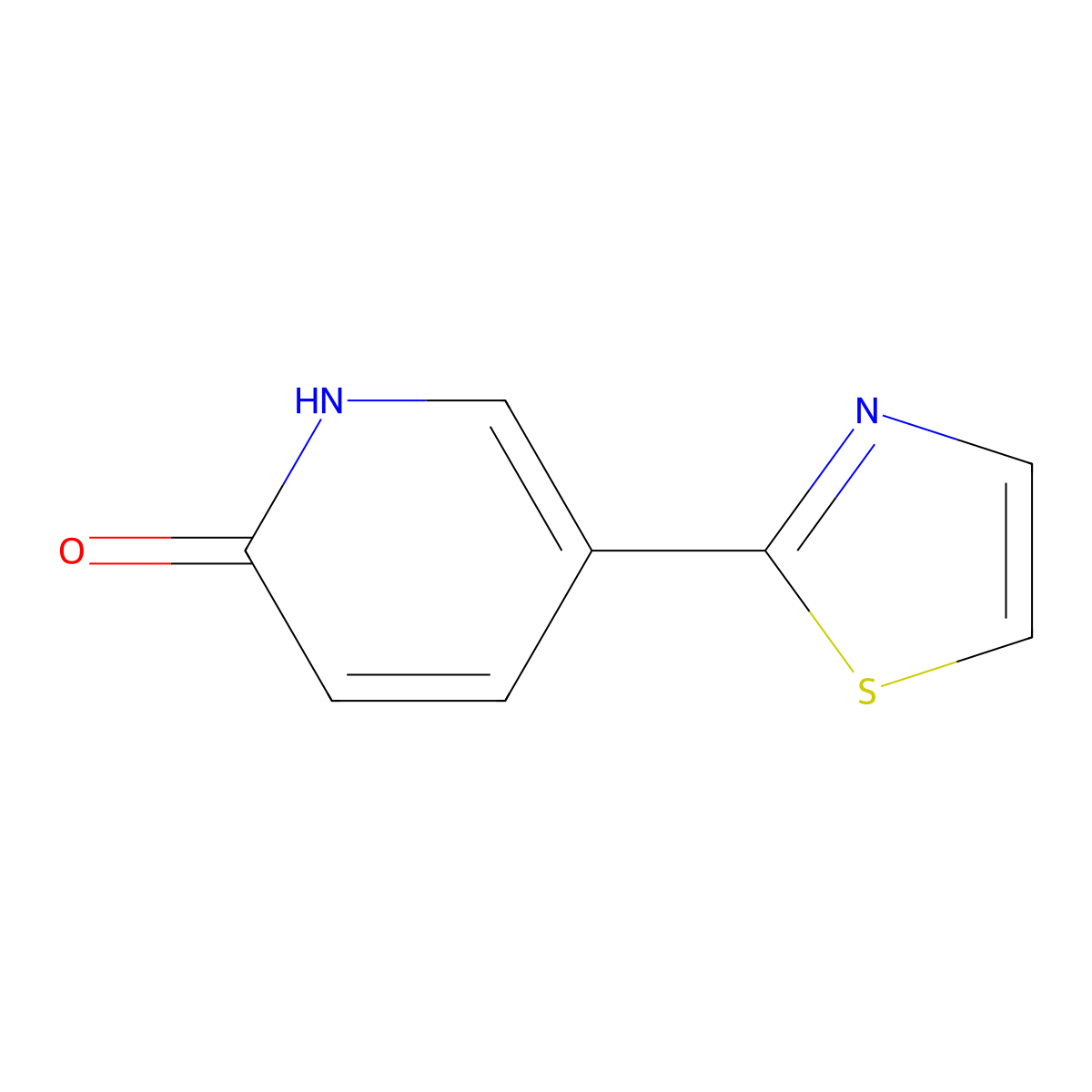 5-(1,3-Thiazol-2-yl)-1,2-dihydropyridin-2-one molecular structure, CAS 1198416-21-5