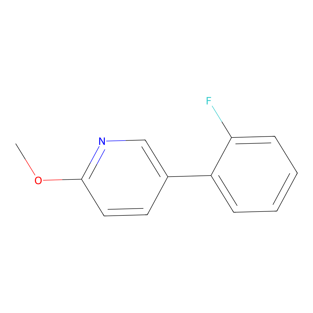 5-(2-Fluorophenyl)-2-methoxypyridine molecular structure, CAS 1198416-29-3