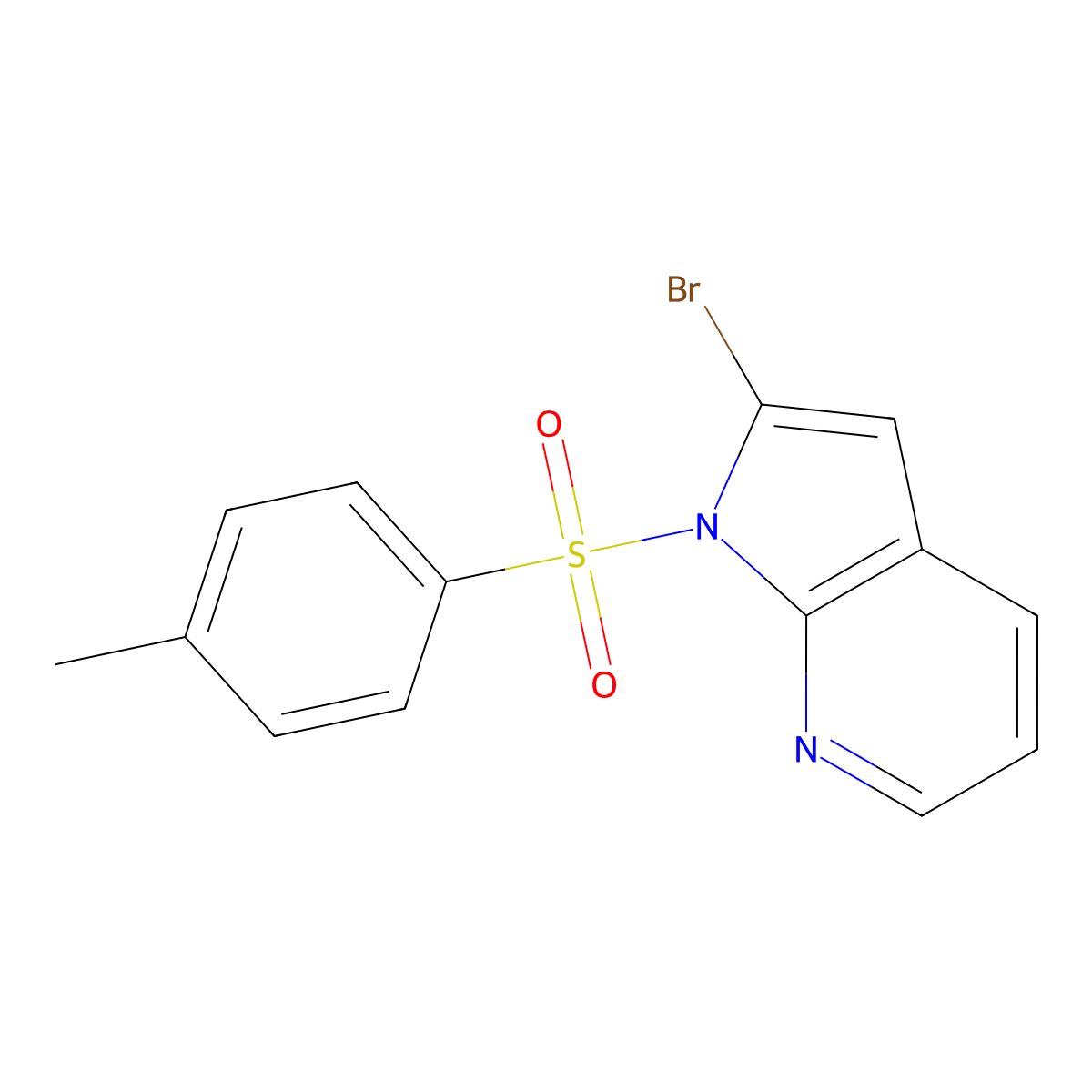 2-bromo-1-tosyl-1H-pyrrolo[2,3-b]pyridine molecular structure, CAS 1198416-32-8