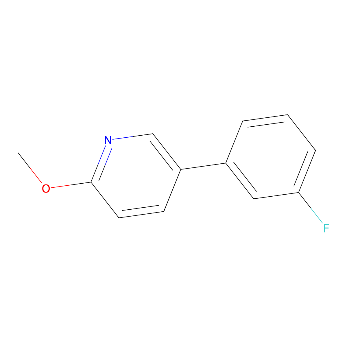 5-(3-Fluorophenyl)-2-methoxypyridine molecular structure, CAS 1198416-46-4