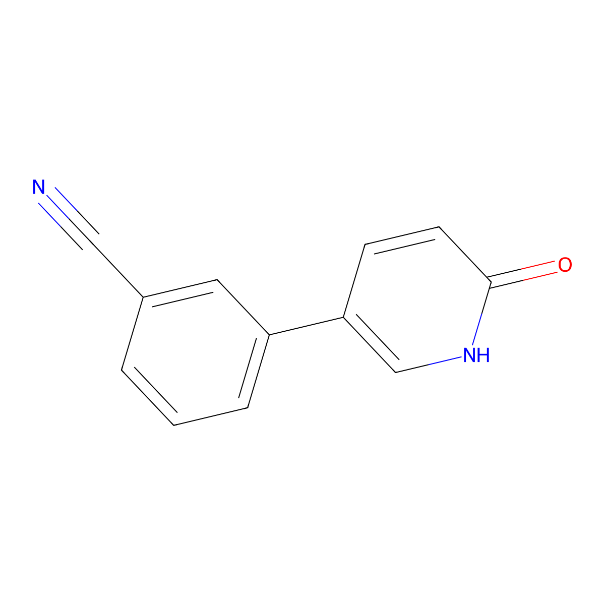 5-(3-Cyanophenyl)-2-hydroxypyridine molecular structure, CAS 1198416-57-7