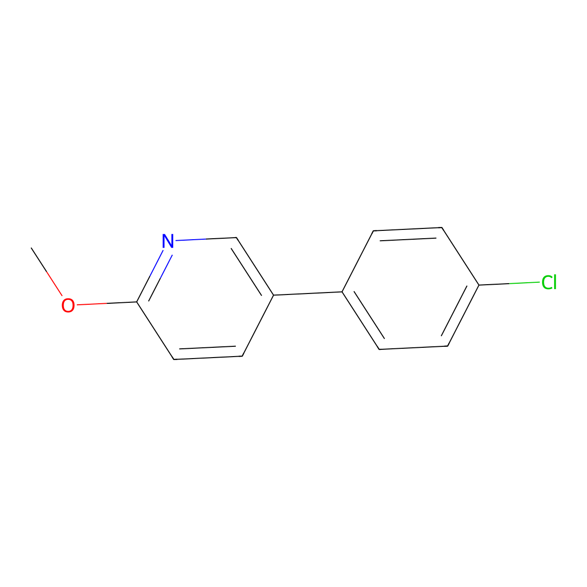 5-(4-Chlorophenyl)-2-methoxypyridine molecular structure, CAS 1198416-70-4