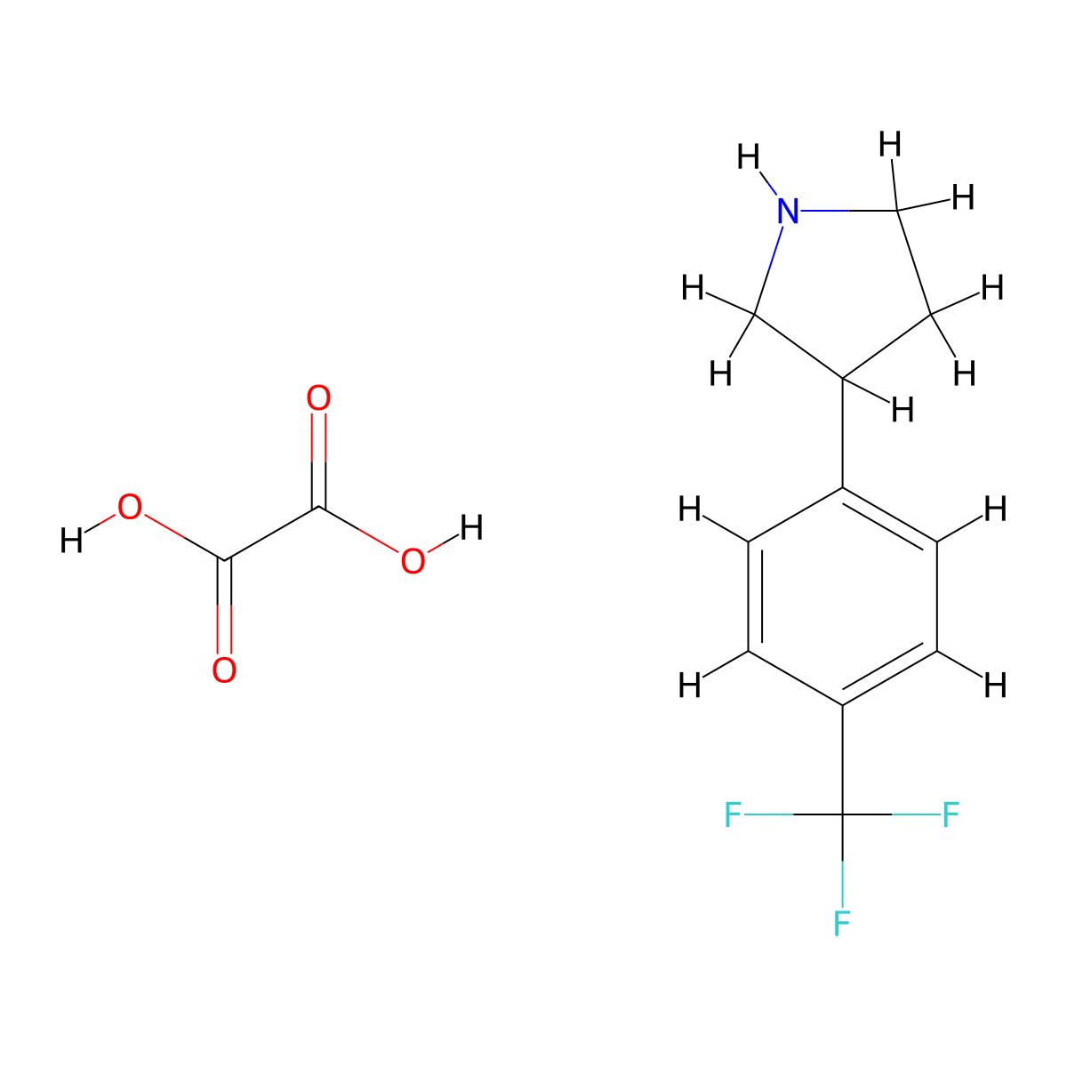 3-[4-(Trifluoromethyl)phenyl]pyrrolidine oxalate molecular structure, CAS 1198416-92-0