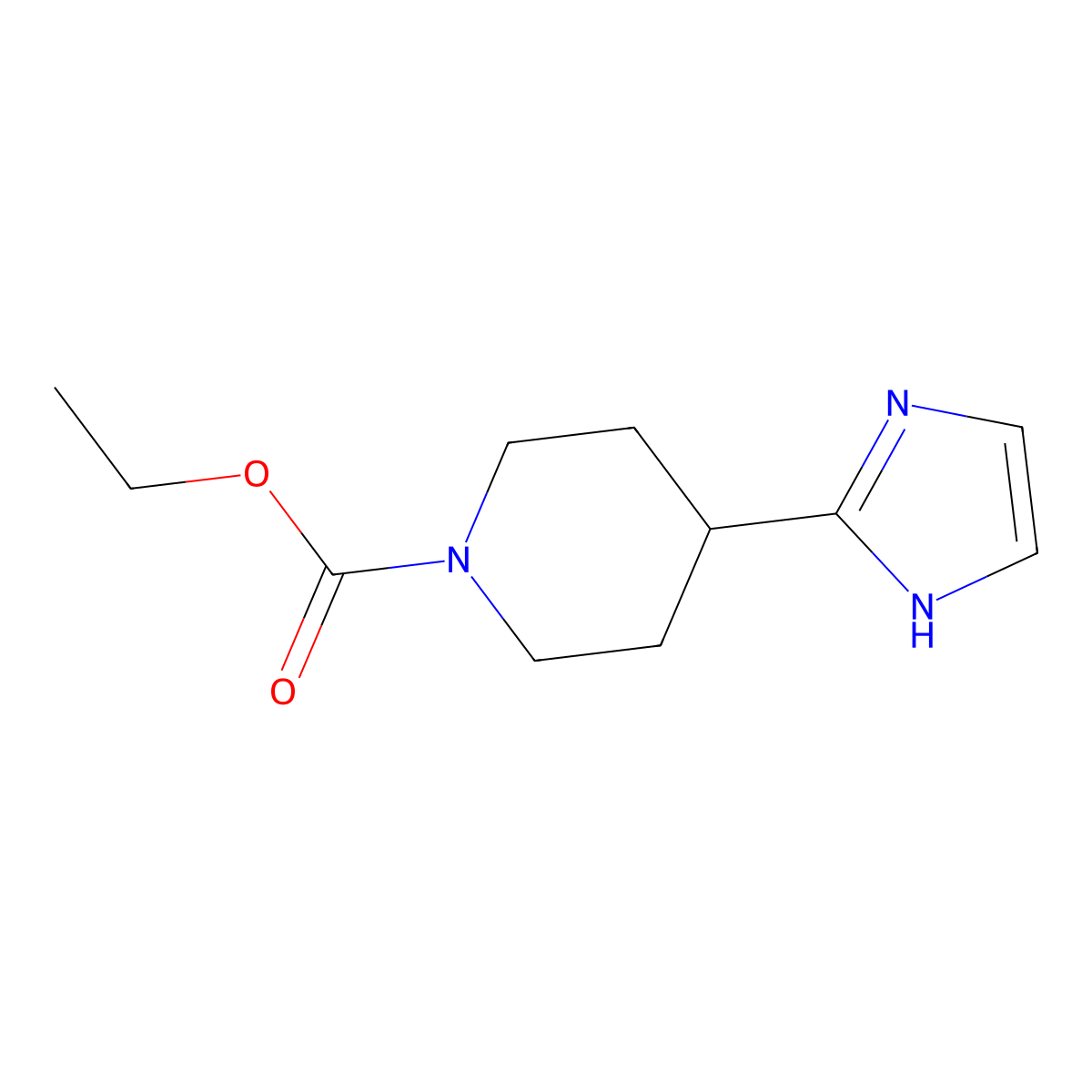 ethyl 4-(1H-imidazol-2-yl)piperidine-1-carboxylate molecular structure, CAS 1198420-87-9