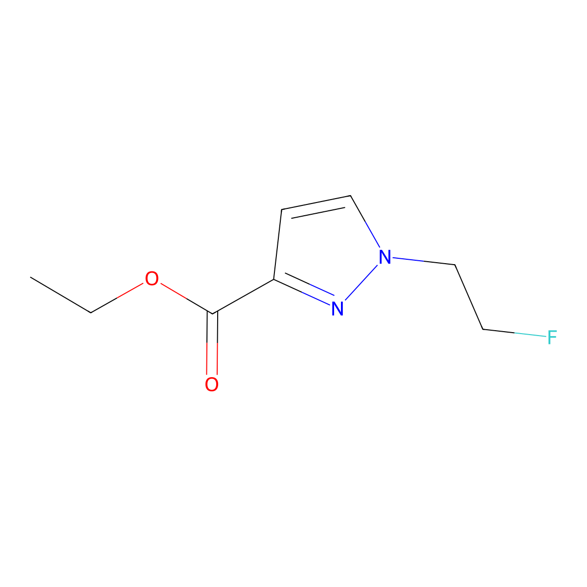 1-(2-Fluoro-ethyl)-1H-pyrazole-3-carboxylic acid ethyl ester molecular structure, CAS 1198437-43-2