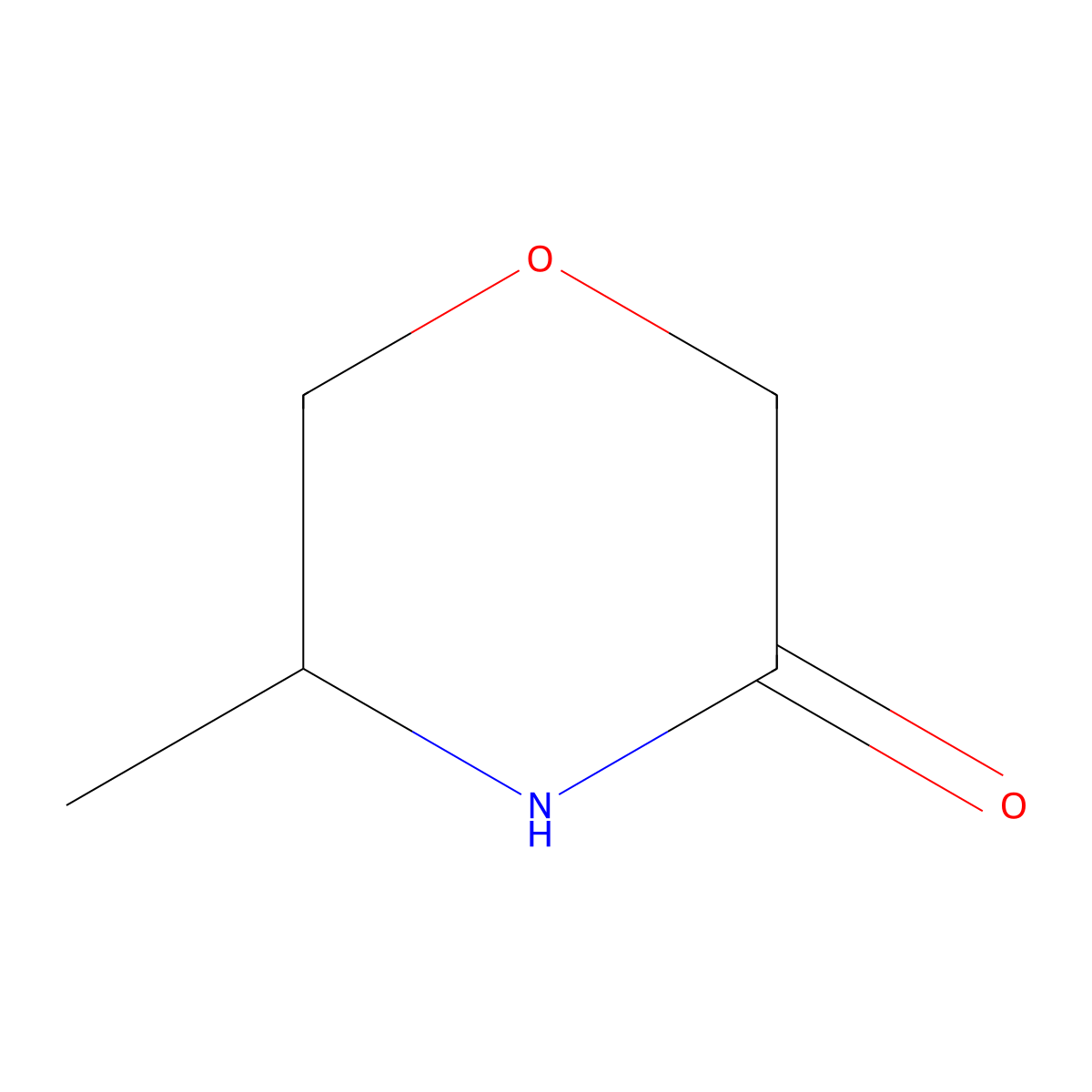 (5R)-5-methylmorpholin-3-one molecular structure, CAS 119844-67-6