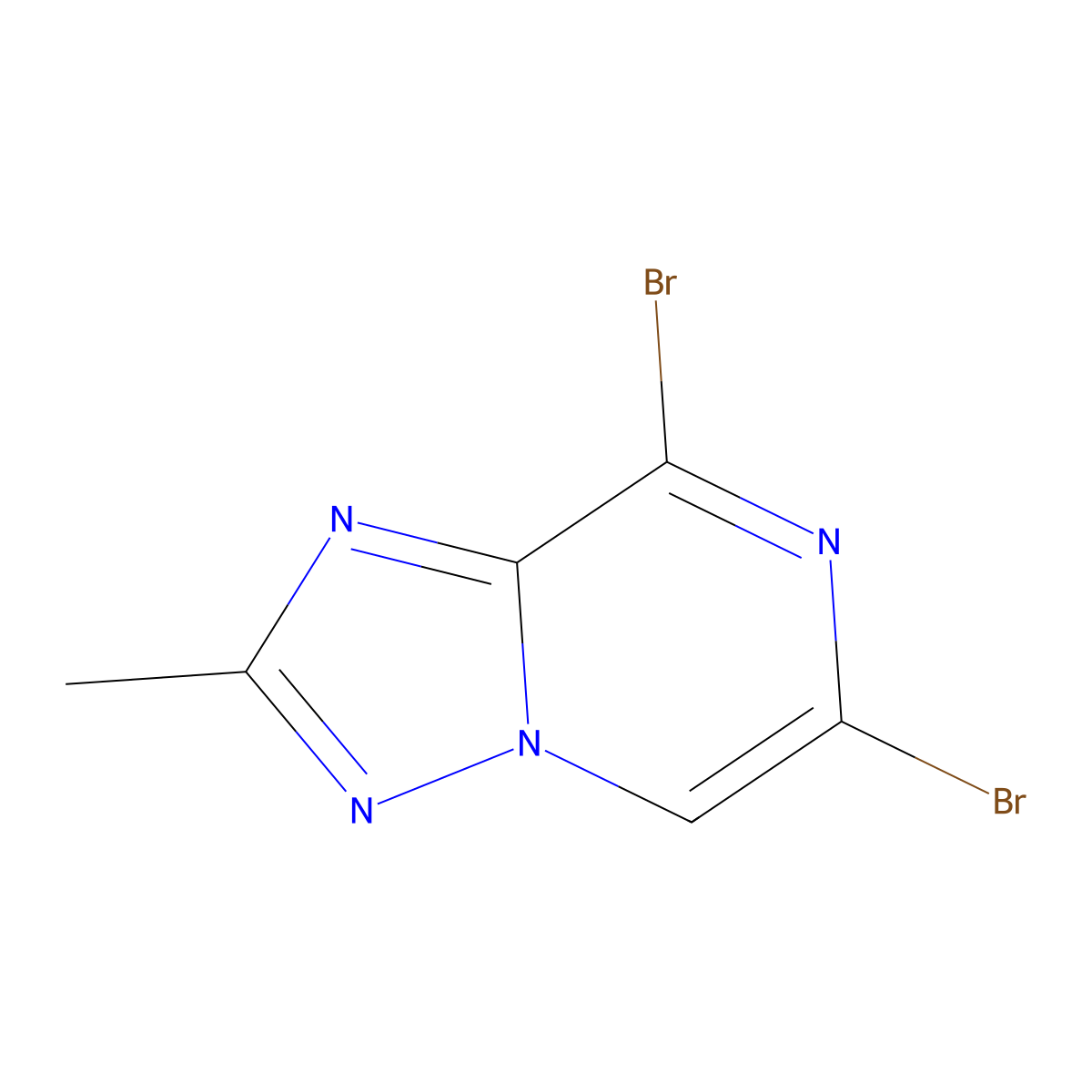 6,8-Dibromo-2-methyl-[1,2,4]triazolo[1,5-a]pyrazine molecular structure, CAS 1198475-31-8