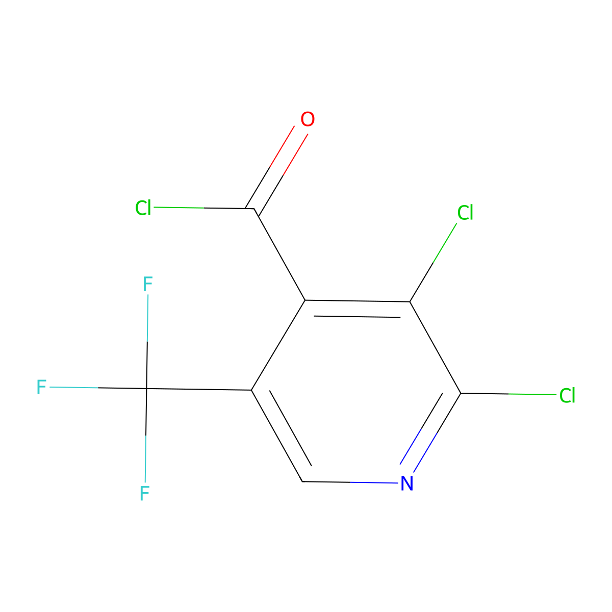 2,3-Dichloro-5-(trifluoromethyl)isonicotinoyl chloride molecular structure, CAS 1198475-32-9