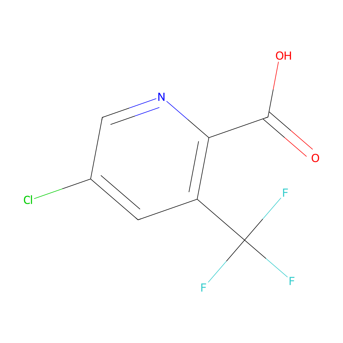 5-Chloro-3-(trifluoromethyl)pyridine-2-carboxylic acid molecular structure, CAS 1198475-43-2