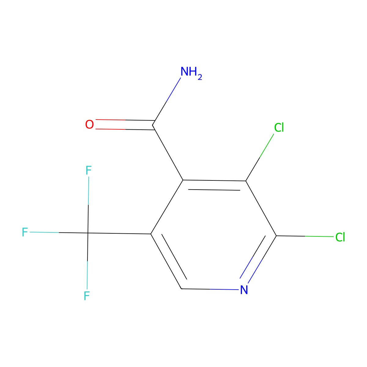 2,3-Dichloro-5-(trifluoromethyl)isonicotinamide molecular structure, CAS 1198475-46-5