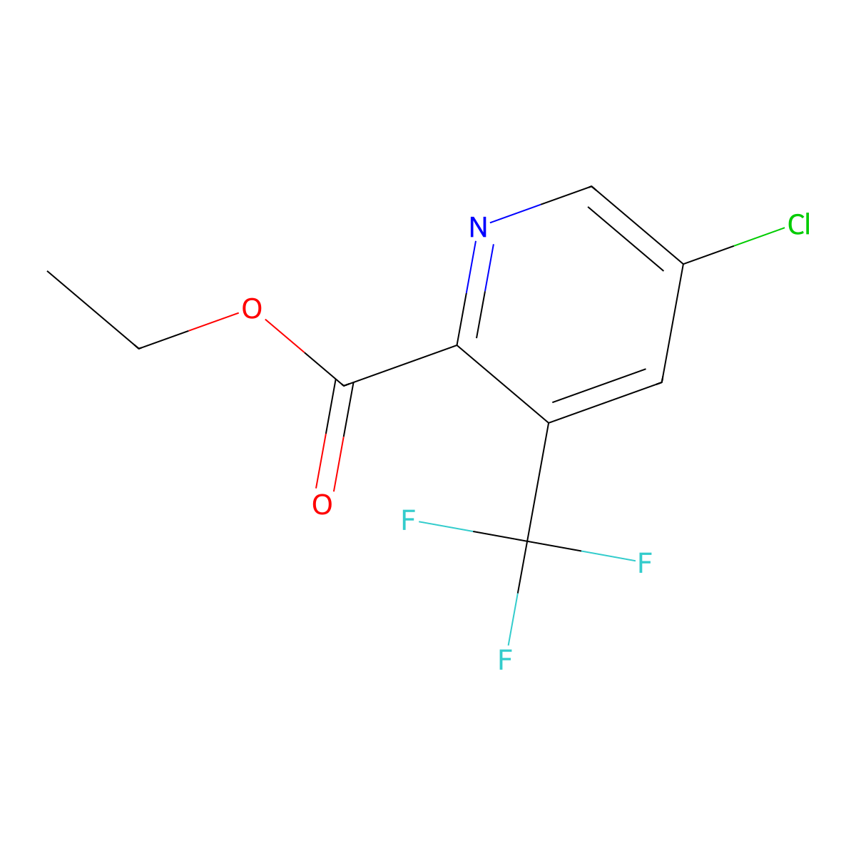 Ethyl 5-chloro-3-(trifluoromethyl)-2-pyridinecarboxylate molecular structure, CAS 1198475-50-1