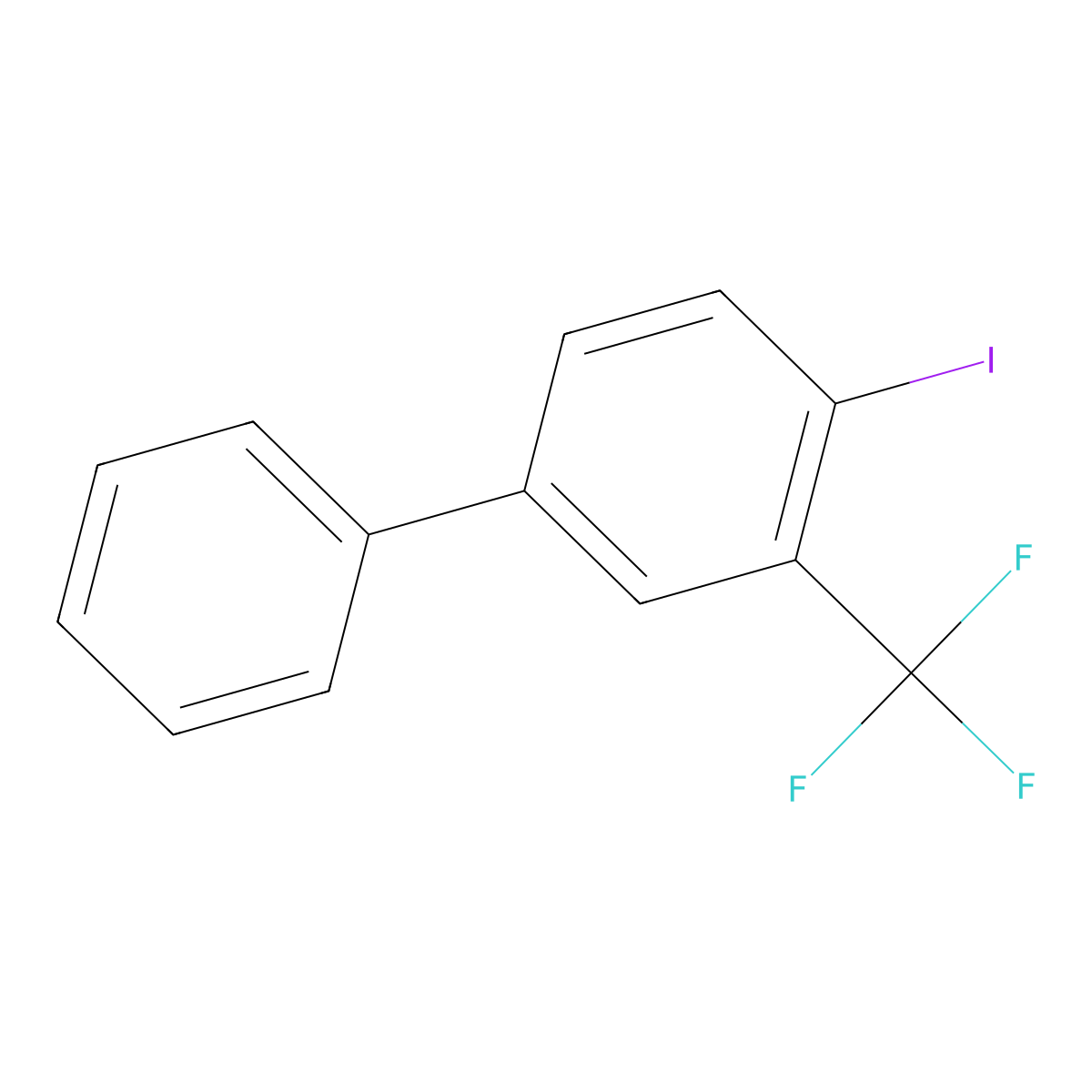 4-Iodo-3-(trifluoromethyl)biphenyl molecular structure, CAS 1198594-20-5