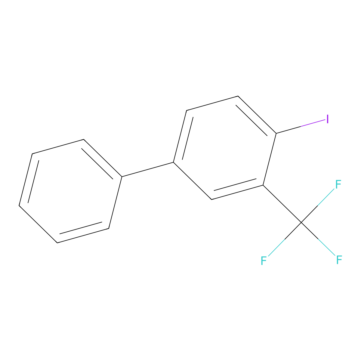 4-Iodo-3-(trifluoromethyl)biphenyl molecular structure, CAS 1198594-20-5