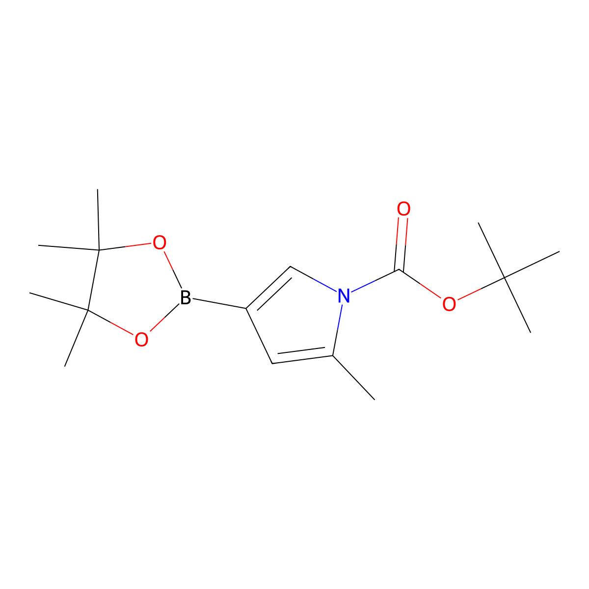 1-Boc-5-methylpyrrole-3-boronic Acid Pinacol Ester molecular structure, CAS 1198605-50-3