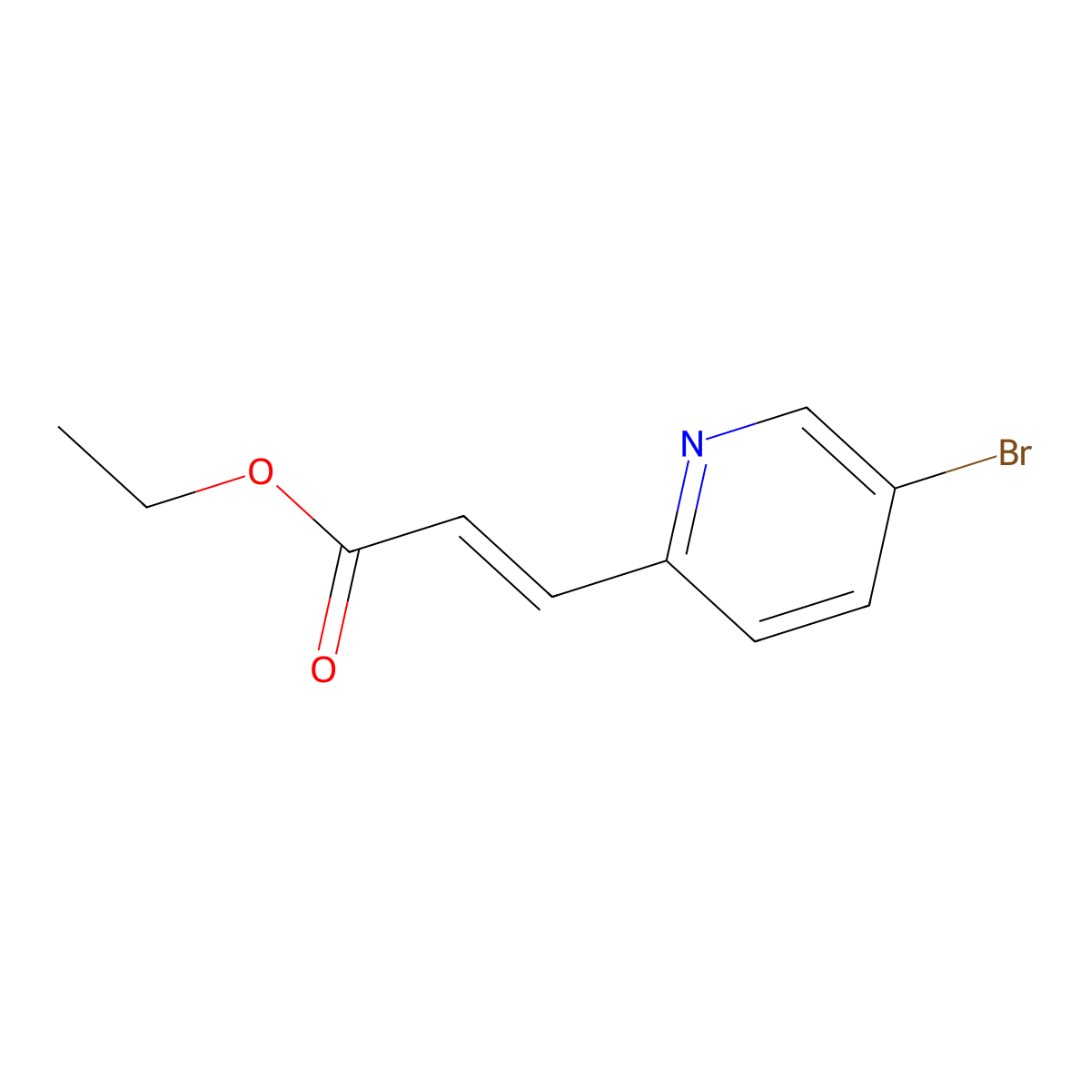 Ethyl 3-(5-Bromo-2-pyridyl)acrylate molecular structure, CAS 1198615-12-1