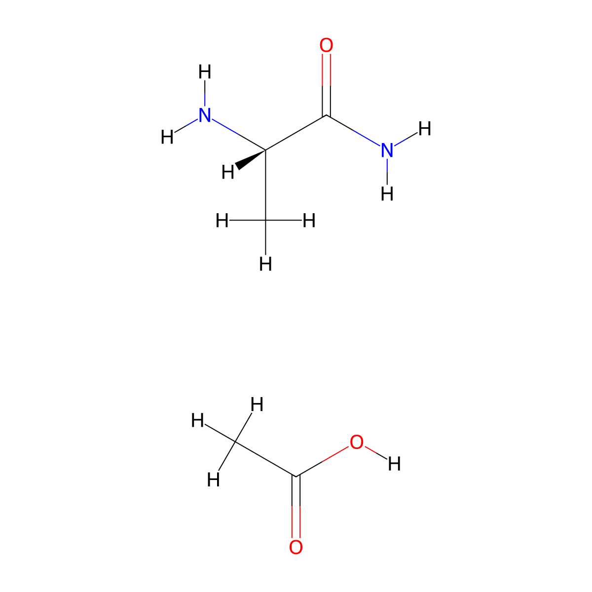L-Alanine amide acetate molecular structure, CAS 119864-22-1