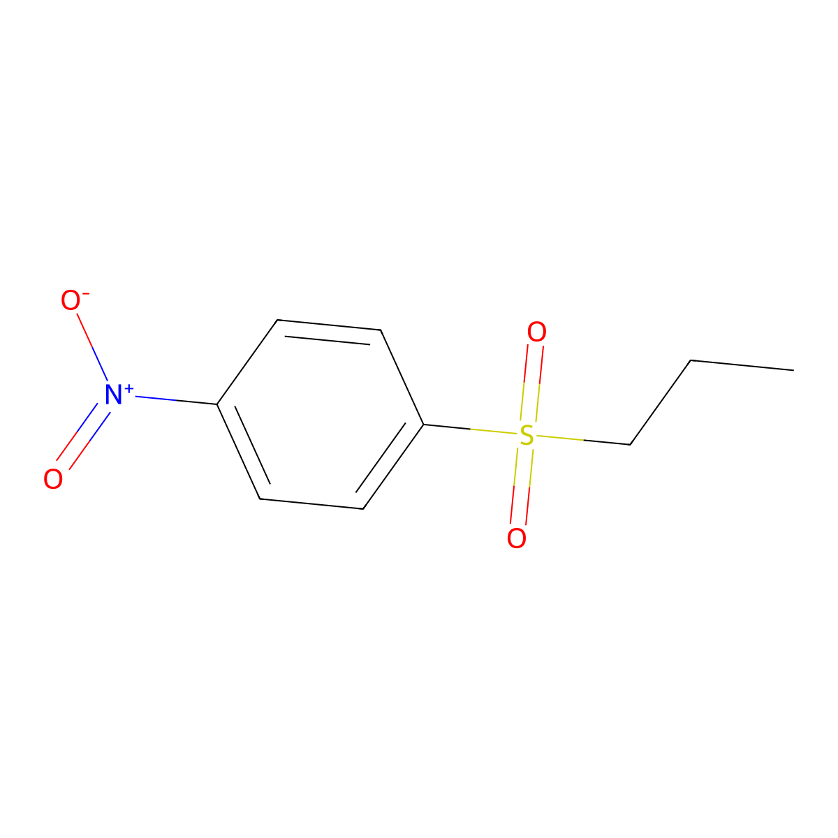 1-Nitro-4-propylsulfonylbenzene molecular structure, CAS 119871-14-6