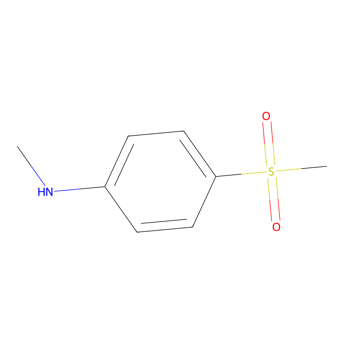 4-methanesulfonyl-N-methylaniline molecular structure, CAS 119871-25-9
