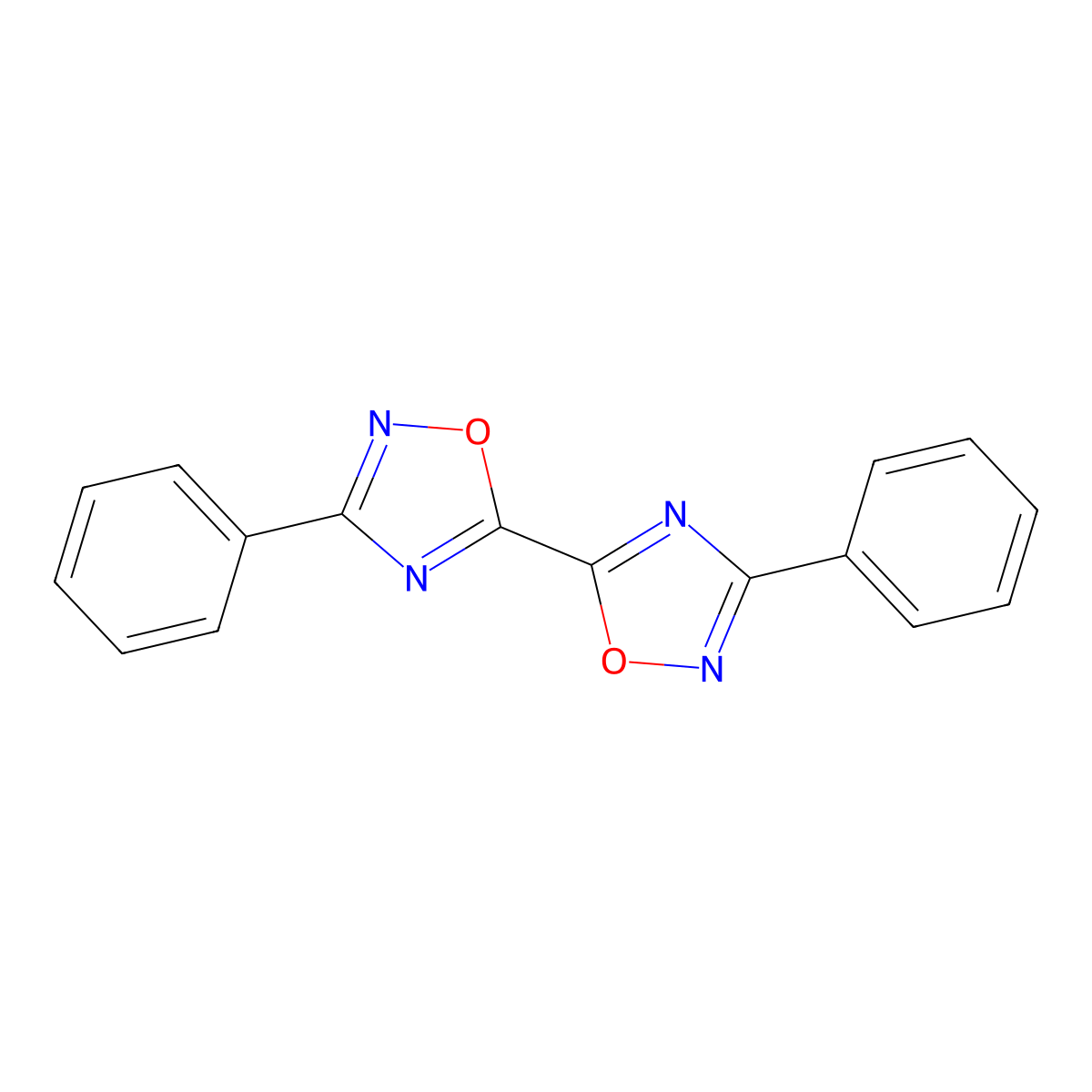 5,5'-Bi-1,2,4-oxadiazole, 3,3'-diphenyl- molecular structure, CAS 119871-69-1
