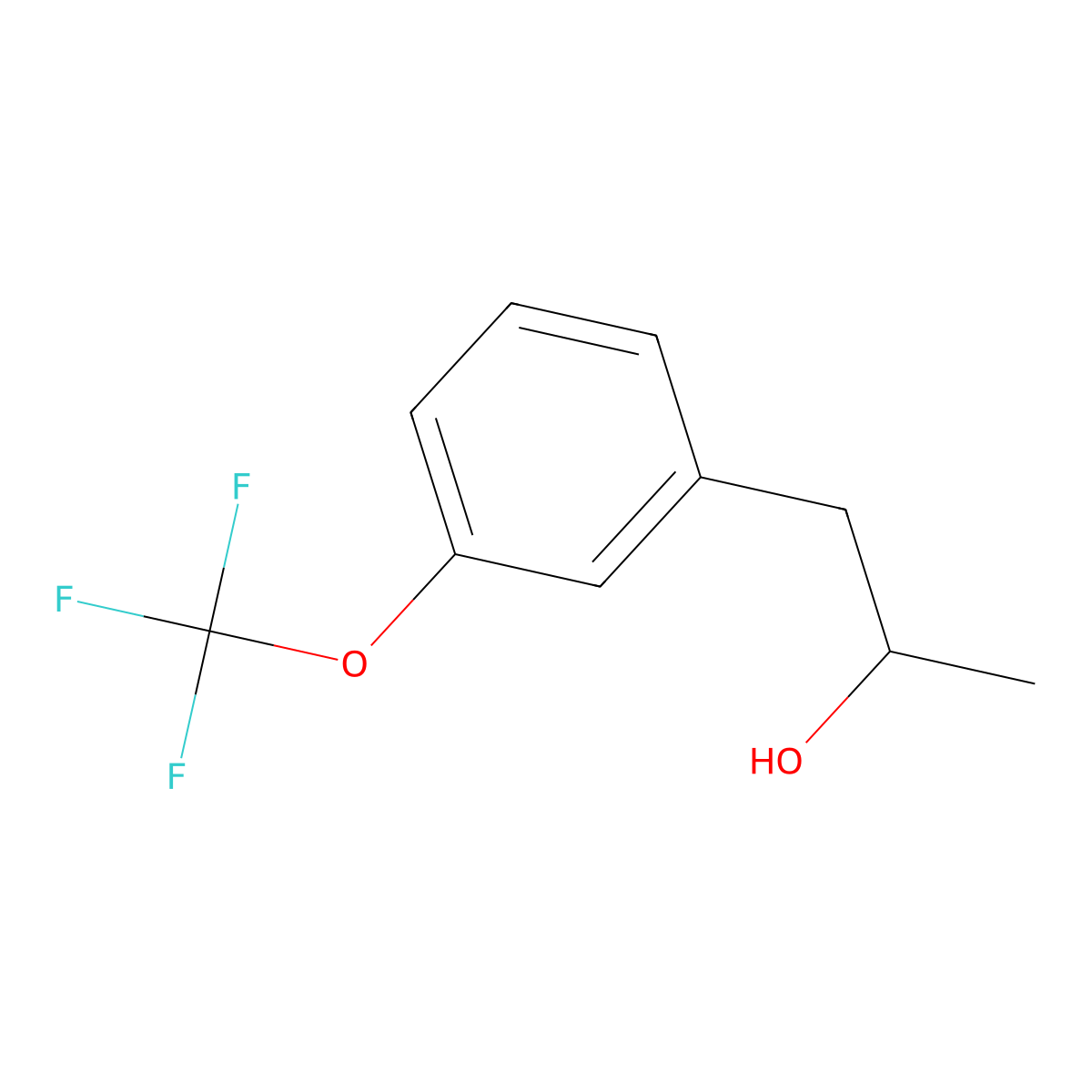 (2S)-1-[3-(trifluoromethoxy)phenyl]propan-2-ol molecular structure, CAS 1198745-05-9