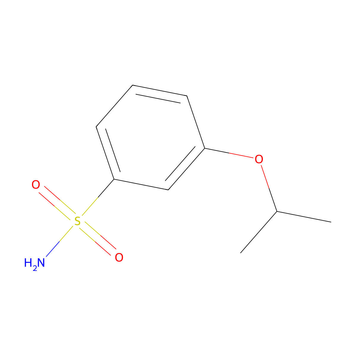 3-Isopropoxy-benzenesulfonamide molecular structure, CAS 1198745-25-3