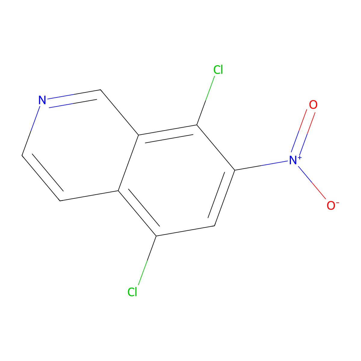 5,8-Dichloro-7-nitroisoquinoline molecular structure, CAS 1198775-29-9