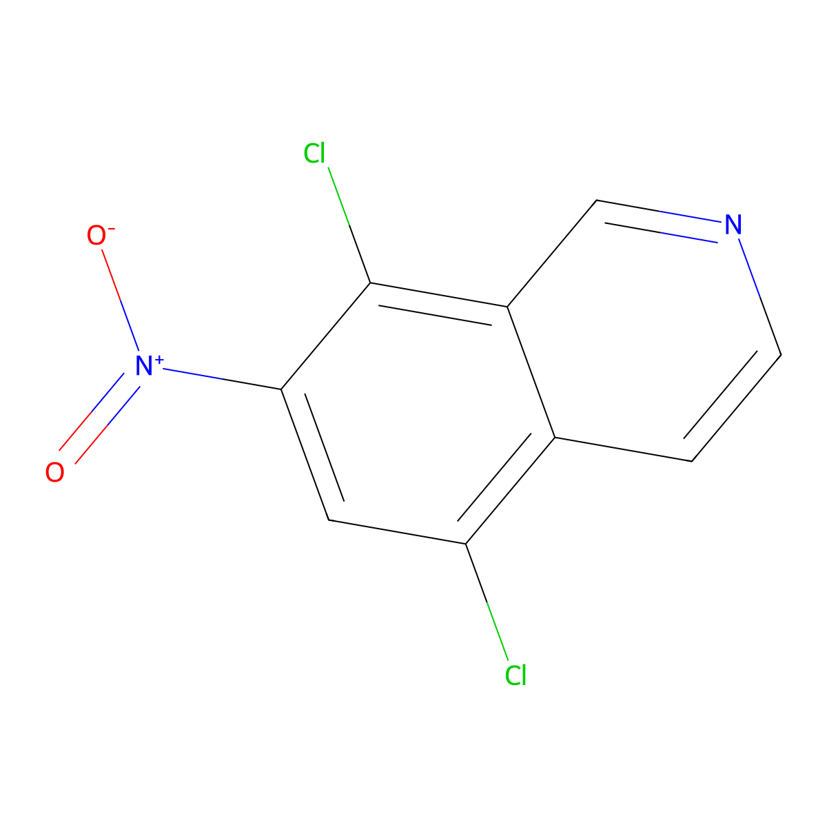 5,8-Dichloro-7-nitroisoquinoline molecular structure, CAS 1198775-29-9