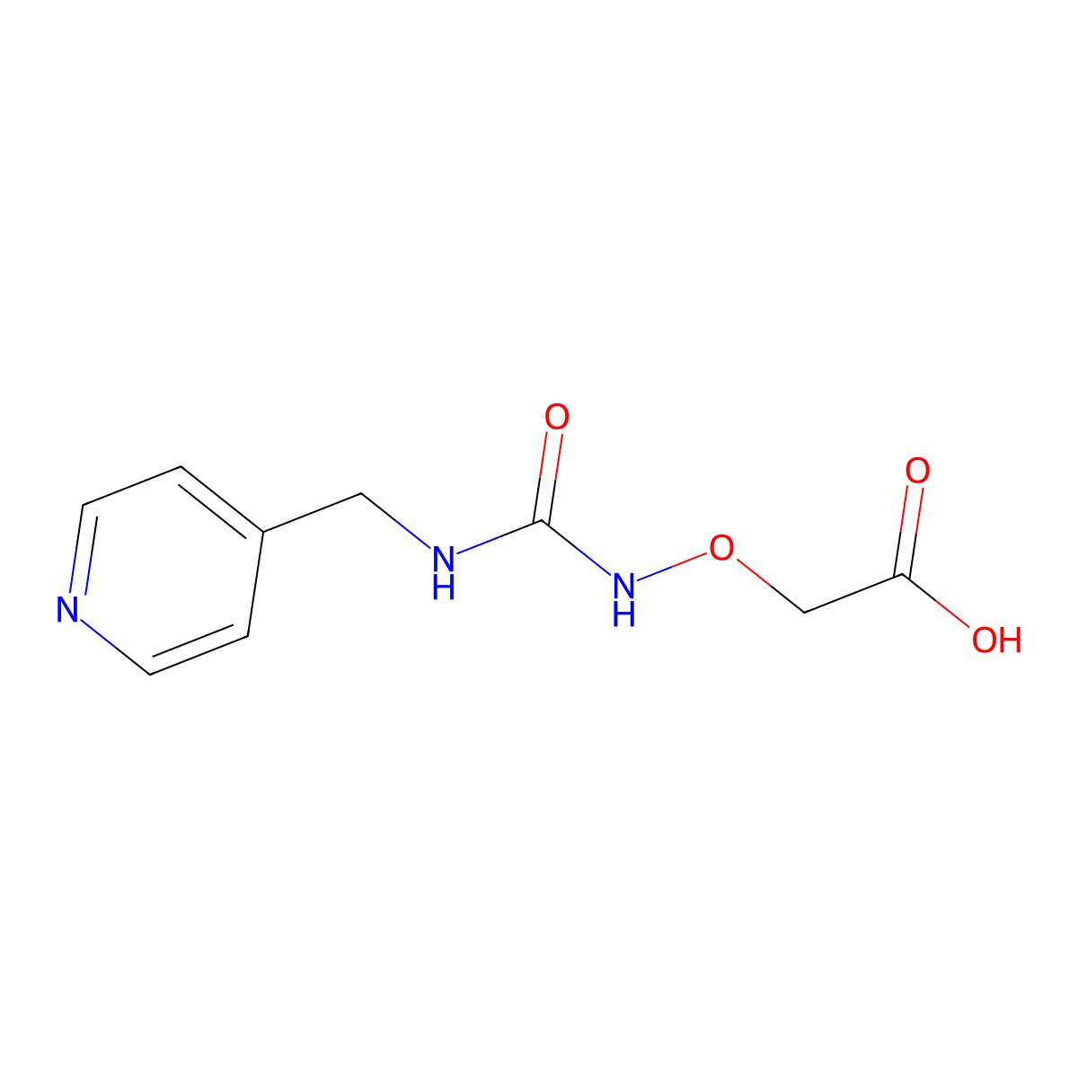 2-((3-(Pyridin-4-ylmethyl)ureido)oxy)acetic acid molecular structure, CAS 1198779-60-0