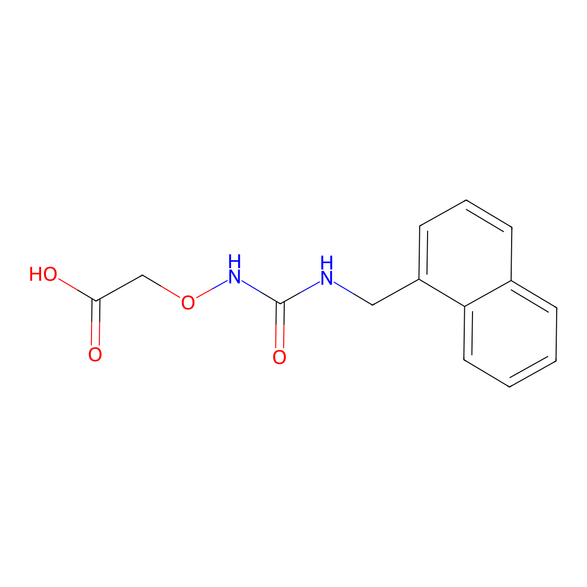 2-(3-(Naphthalen-1-ylmethyl)ureidooxy)acetic acid molecular structure, CAS 1198779-64-4