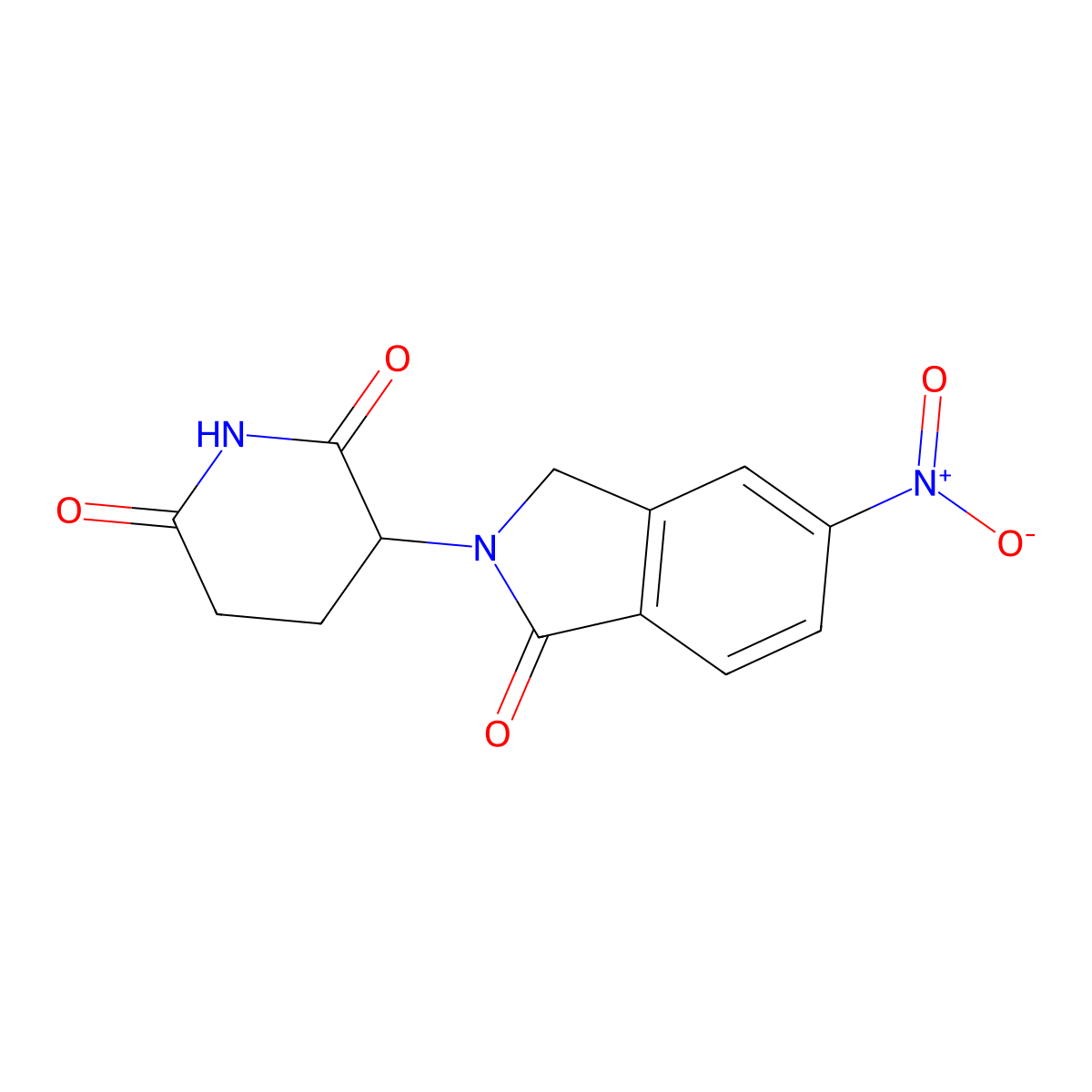 3-(5-Nitro-1-oxoisoindolin-2-yl)piperidine-2,6-dione molecular structure, CAS 1198787-23-3