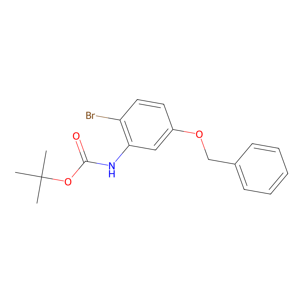 tert-Butyl (5-(benzyloxy)-2-bromophenyl)carbamate molecular structure, CAS 119879-92-4