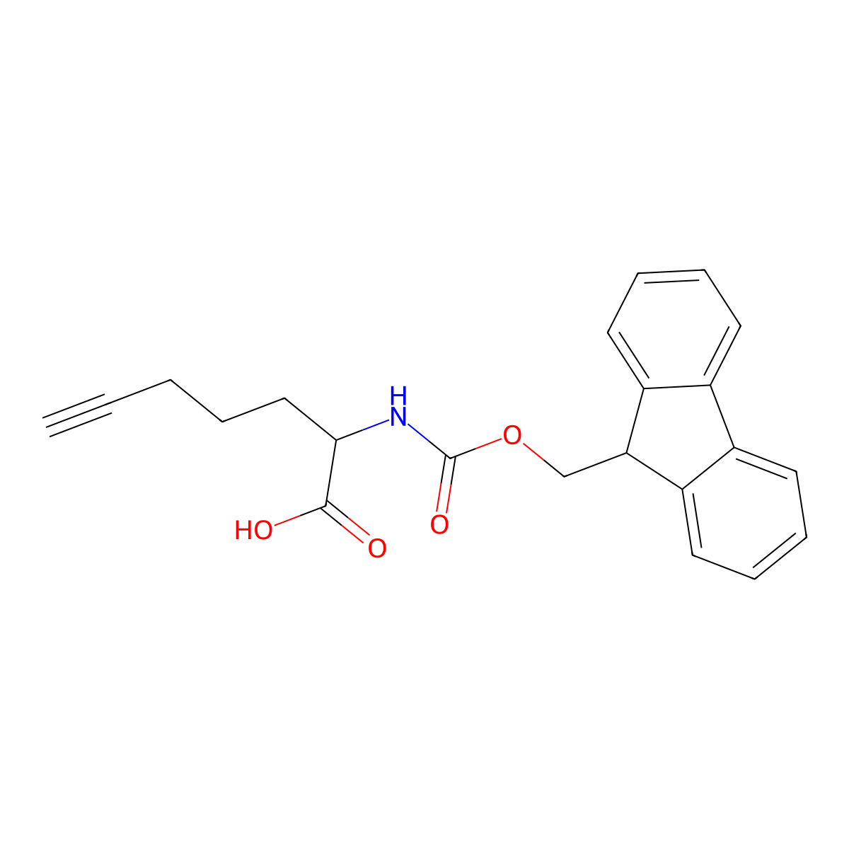 Fmoc-D-bishomopropargylglycine molecular structure, CAS 1198791-55-7