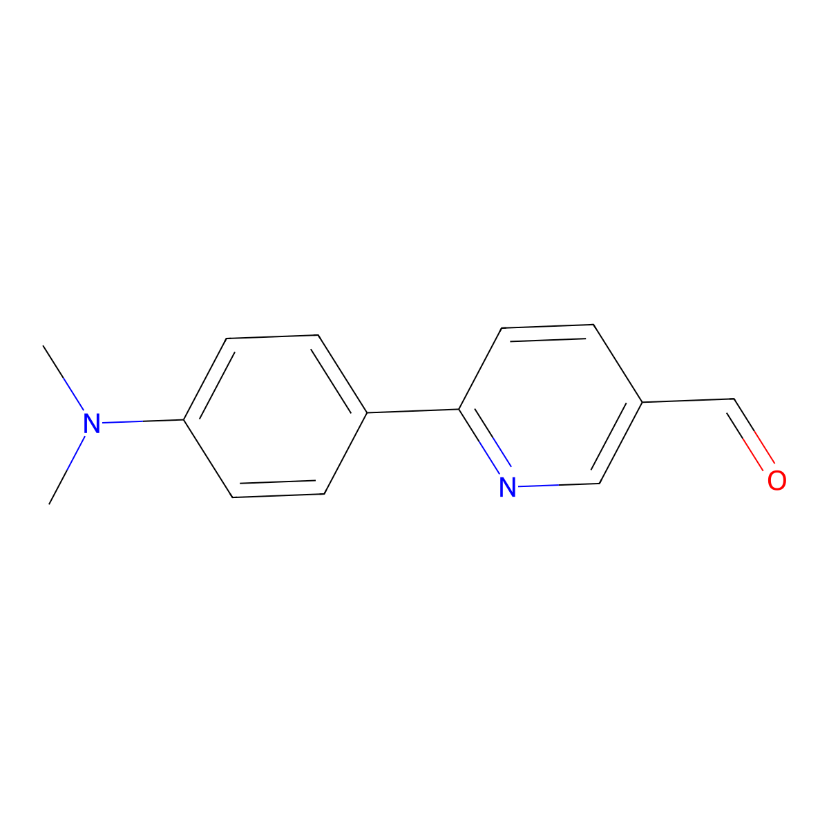 6-[4-(Dimethylamino)phenyl]-3-pyridinecarboxaldehyde molecular structure, CAS 1198793-46-2
