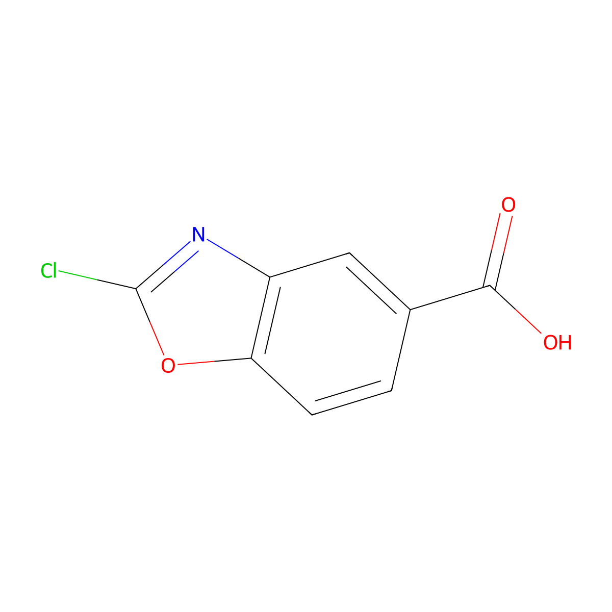 2-Chlorobenzo[d]oxazole-5-carboxylic acid molecular structure, CAS 1198793-49-5