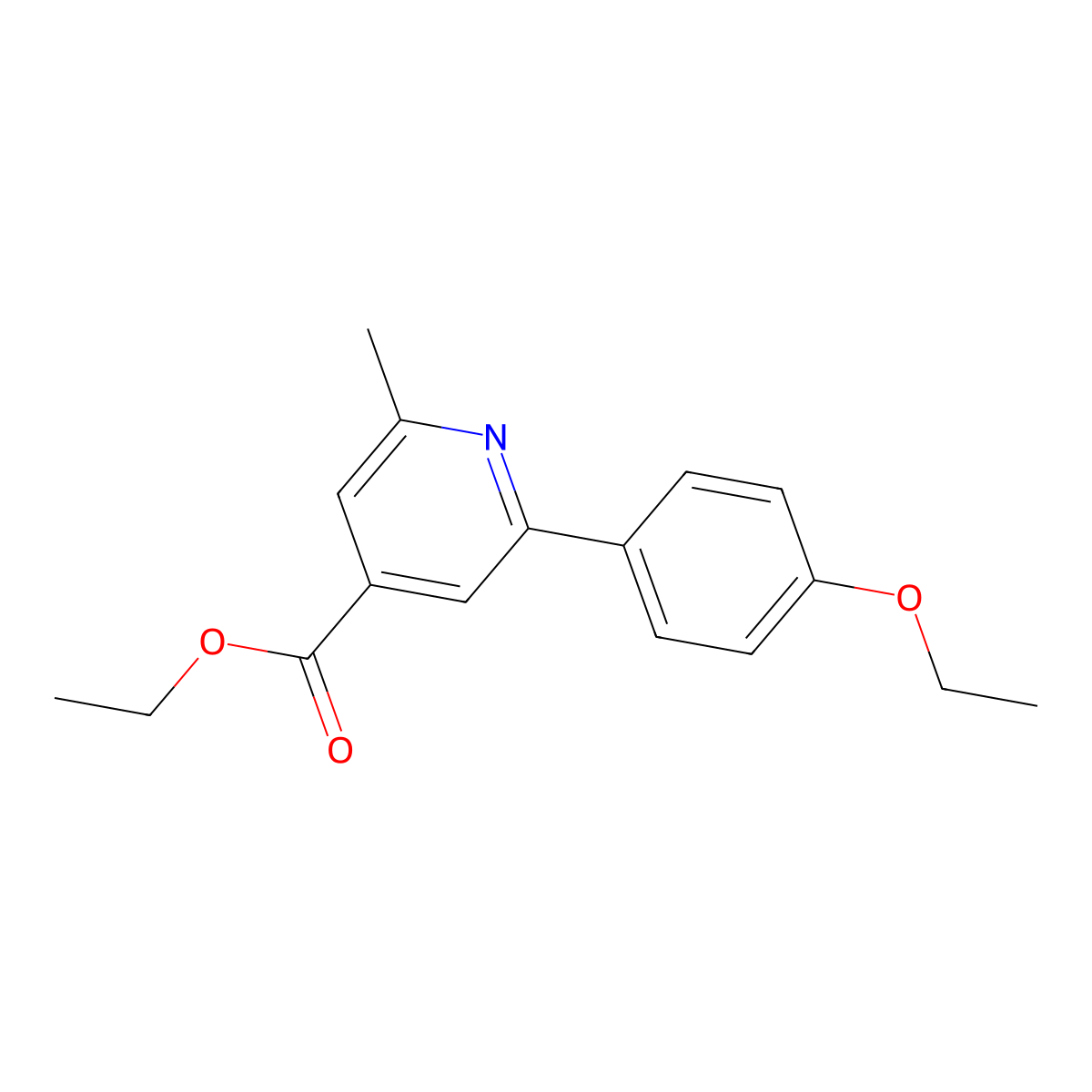 Ethyl 2-(4-ethoxyphenyl)-6-methyl-4-pyridinecarboxylate molecular structure, CAS 1198793-64-4
