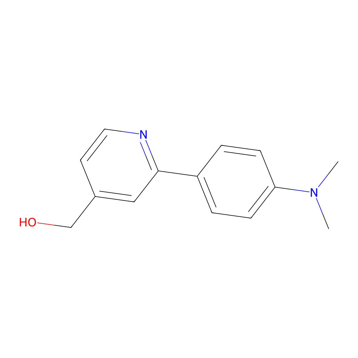 (2-(4-(Dimethylamino)phenyl)pyridin-4-yl)methanol molecular structure, CAS 1198793-86-0
