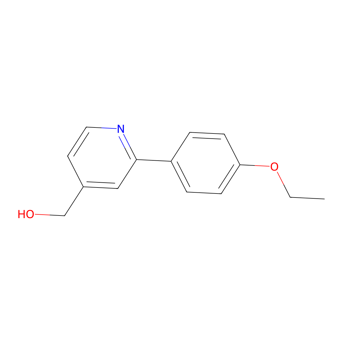 2-(4-Ethoxyphenyl)-4-pyridinemethanol molecular structure, CAS 1198793-99-5