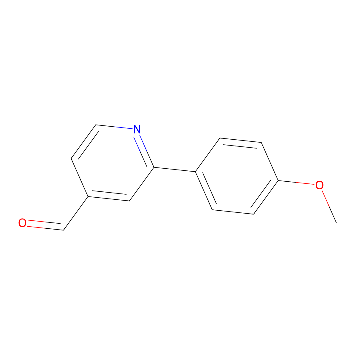 2-(4-Methoxyphenyl)isonicotinaldehyde molecular structure, CAS 1198794-04-5