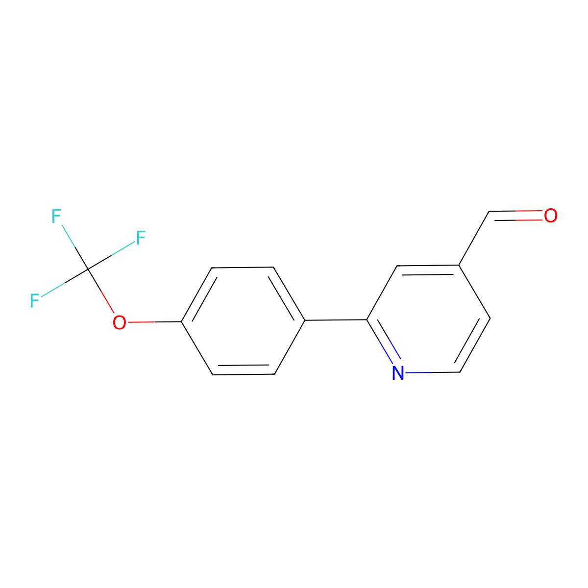 2-(4-(Trifluoromethoxy)phenyl)isonicotinaldehyde molecular structure, CAS 1198794-24-9