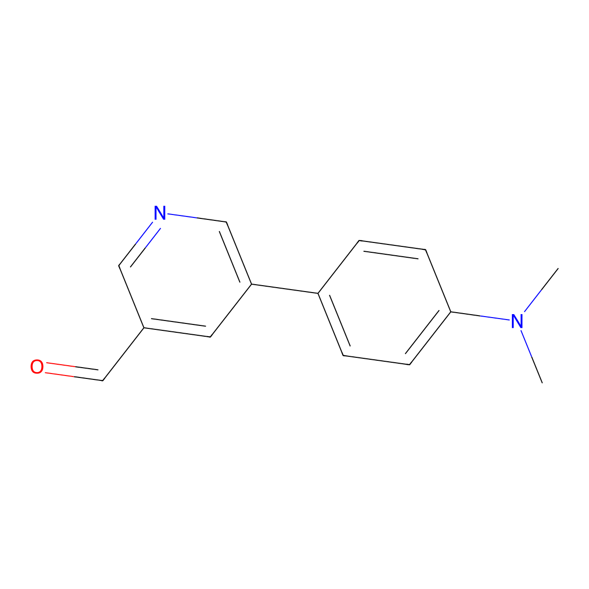 5-[4-(Dimethylamino)phenyl]-3-pyridinecarboxaldehyde molecular structure, CAS 1198794-29-4